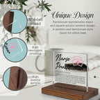 Nurse Practitioner Gifts, Thank You Appreciation Desk Sign for NP Week Graduation Birthday Office Decor, Personalized Medical Recognition Plaque for Advanced Practice Nurses PA027
