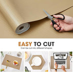 ALIUNI Drawer and Shelf Liner, Non-Slip Kitchen Cabinet Liners Non-Adhesive Thick Strong Grip Waterproof Washable Mats Protect Dresser Shelves Cupboard Bathroom Cabinets, Beige, 18 in X 30 FT