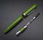 JINHAO X159 Fountain Pen (F Nib 0.5mm, Avocado Green with Silvery Clip)