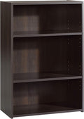 Sauder Beginnings 3-Shelf Bookcase, Bookshelf with Adjustable Storage Shelves, in Med Wood Finish