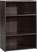 Sauder Beginnings 3-Shelf Bookcase, Bookshelf with Adjustable Storage Shelves, in Med Wood Finish