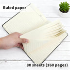 PEDOBALI 35 Pcs Lined Journal Notebooks with Elastic Band, 5.5 x 8.3 Inch Black Executive Notebooks Bulk, Pu Leather A5 Hardcover Notepad for Business Office School