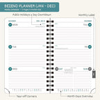 BEZEND Pocket Calendar 2026 Weekly and Monthly (3.5" x 6" Spiral) Small Daily Planner for Purse (Jan-Dec) with Notes & Expenses, Inner Pocket, Pen Holder, Vegan Leather Softcover - Orange