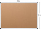 VIZ-PRO Cork Notice Board, 24 X 18 Inches, 3 Pack, Silver Aluminium Frame