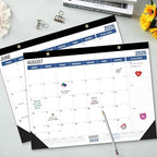 Desk Calendar 2026-2027, With 2 sticker, 18 Month Calendar Running to June 2027-22" x 17" Desktop/Wall Monthly Calendar for Homeschool or Office