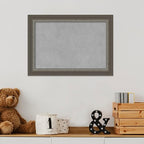 Amanti Art Silver Framed Magnetic Board 15x21 Small Vision Board for use with Magnets, 100% Metal Sheet to Display Items as Office Decor or for Home Organization in mudroom, Kitchen or Kids Room
