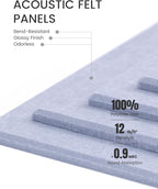 Fluxynara Large Felt Bulletin Board 36" x 24" Cork Board Alternative-6 Pack with 40 Safe Removable Adhesive Tabs, Cork Boards for Walls Cork Board for Home Office Classroom Pin Board - Soft Periwinkle