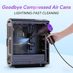 Goweto Electric Air Duster - Air Blower - Multi-Use Compressed Air Duster for Keyboard- Computer and PC - 5.74 oz Powerful Motor