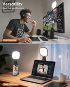 Upgraded Ring Light for Laptop, Monitor & Desk – Eye-Caring Diffused LED Computer Light with Screen-Safe Clip, Adjustable Monitor Mount, CRI 97.8+, 50 Lighting Modes for Zoom, Video Calls & Streaming