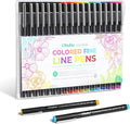 Ohuhu Colored Fineliner Drawing Pens: 18 Packs Fineliners 11 Colored Pens & 7 Assorted Point Sizes Black Micro Pen Waterproof for Drawing Sketching Anime Manga Artists Beginners - Hana Highway