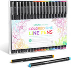Ohuhu Colored Fineliner Drawing Pens: 18 Packs Fineliners 11 Colored Pens & 7 Assorted Point Sizes Black Micro Pen Waterproof for Drawing Sketching Anime Manga Artists Beginners - Hana Highway