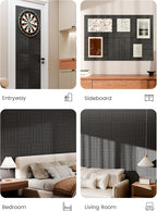 Bumusty Large Cork Board Alternative-36 x24 Felt Bulletin Board Tiles, with 30 Pushpins, 40 Adhesive Tabs, 6-Pack Slat Wall Paneling, Cork Boards for Office Push Pin Board Felt Board-Charcoal Gray