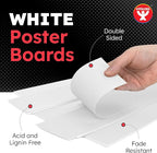Hygloss Small Poster Board 4x11 - 100 Poster Boards Bulk Pack - 10 Pt. Thickness White Poster Board Paper for Projects, Presentations, Displays, Signs, Crafts - Blank Posterboard Multipack 4" x 11"