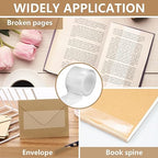 Qyueyue 3 Inch Clear Book Repair Tape, 16.5 Ft Strong Adhesive Binding Tape for Textbook Spine, Photo Album, Archival Safe Library Repair Supplies, Invisible Mending Tape
