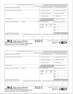 W2 Forms 2025, 6 Part Tax Forms, 25 Employee Kit of Laser Forms Designed for QuickBooks and Accounting Software, 25 Self Seal Envelopes Included