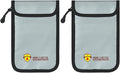 2 Pack Small Fireproof Bag(5.2 x 8 inches), Fireproof Wallet Pouch, Non-itchy Waterproof Cash Bag for Cash, Valuables, Passport, Currency & Keys