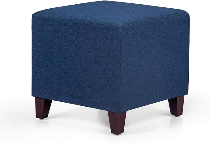 Edeco Ottoman with Square Cube Design, 16 Inch Footstools and Ottomans Small, Large Load Capacity, Square Foot Rest Ottoman for Living Room