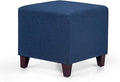 Edeco Ottoman with Square Cube Design, 16 Inch Footstools and Ottomans Small, Large Load Capacity, Square Foot Rest Ottoman for Living Room