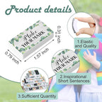 Dunzoom 100 Pcs Inspirational Pencil Erasers Bulk for Kids Fun Motivational Eraser School Supplies Back to School Office Supplies for Classroom Office Teacher Artists (Eucalyptus Leaf)