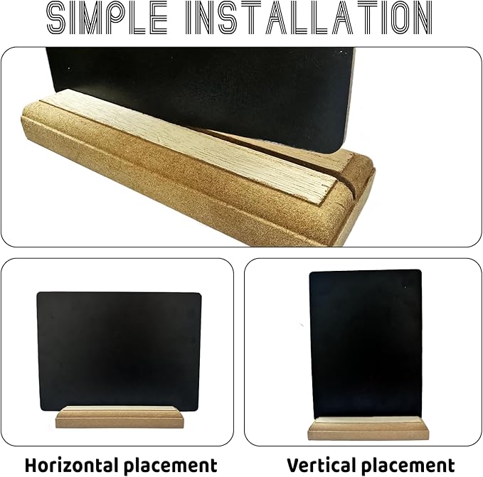 Mini Chalkboard Signs,Small Chalkboard Signs with Stand,Desktop Chalk Board (1 Pack 8x6 in