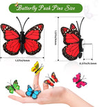 50Packs Butterfly Thumb Tacks Decorative Push Pins Cute Thumb Tacks Red Pushpins for Cork Board Thumbtacks for Hanging for Board Bulletin Wall in Cubicle Office Cubicle Decor Decorations
