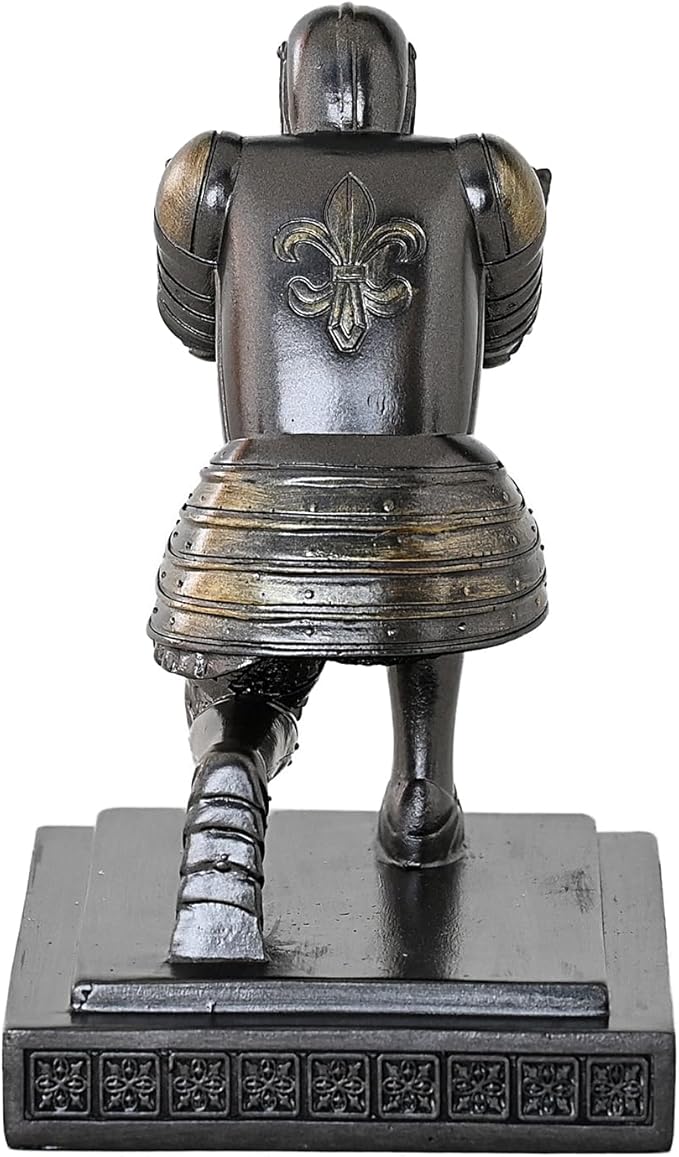Amoysanli Executive Knight Pen Holder Decorative Resin Pen Holders For Desk Organizer Cool Ornament Gift For Office and Home (Iron)