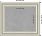 Amanti Art Silver Framed Magnetic Board 22x26 Small Vision Board for use with Magnets, 100% Metal Sheet to Display Items as Office Decor or for Home Organization in mudroom, Kitchen or Kids Room