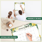 2026 Wall Calendar, Monthly Wall Calendars, Jan 2026 - Jun 2027, Desk Planner (8.5" x 11"), Hanging for Home, School, Office Supplies