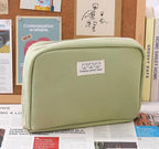 Fcteap Pencil Case Pouch Box Cute Kawaii Large Capacity Aesthetic Zipper Pen Holder Organizer Bag for Office Workspace Supplies Desk Accessories Travel (Green)