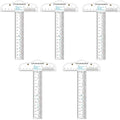 6 Inches Acrylic Clear T-Square Ruler,5 Pack,T Square Ruler,Transparent,T Ruler,for Crafting Drafting and General Layout Work Art Framing & Drafting Scrapbooking Crafting Arts Crafts Supplies Tools