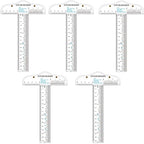 6 Inches Acrylic Clear T-Square Ruler,5 Pack,T Square Ruler,Transparent,T Ruler,for Crafting Drafting and General Layout Work Art Framing & Drafting Scrapbooking Crafting Arts Crafts Supplies Tools