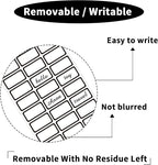 STARLIBOO Removable Labels, Blank Freezer Labels for Food Containers, 1x2 Inch Freezer Stickers/Waterproof Labels/ (Black Border, 360 Labels)