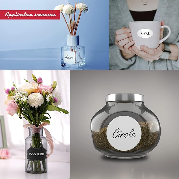AHEADGOODS Custom Stickers - Personalized Labels, Customized Stickers with Any Design Image Logo Text, 100 Labels (Flower, 4"x4")