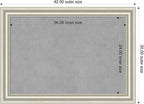 Amanti Art Silver Framed Magnetic Board 30x42 Large Vision Board for use with Magnets, 100% Metal Sheet to Display Items as Office Decor or for Home Organization in mudroom, Kitchen or Kids Room