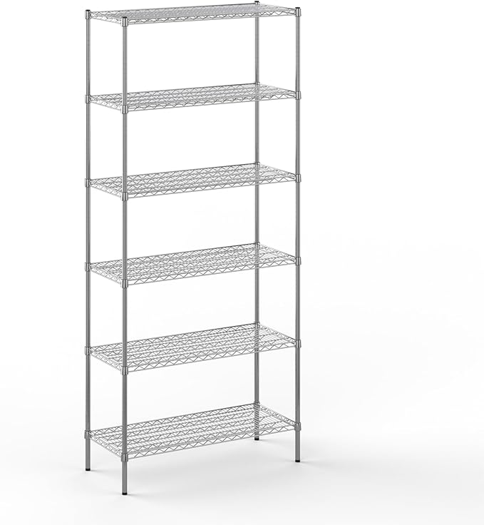 Regal Altair 18" Deep x 42" Wide x 96" Height Wire Shelving Kit | 6-Tier |NSF Commercial Storage Rack Unit