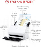 Canon imageFORMULA R30 - Office Document Scanner, Auto Document Feeder, Duplex Scanning, Plug-and-Scan Capability, No Software Installation Required