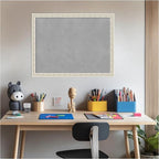 Amanti Art Silver Framed Magnetic Board 20x26 Medium Vision Board for use with Magnets, 100% Metal Sheet to Display Items as Office Decor or for Home Organization in mudroom, Kitchen or Kids Room