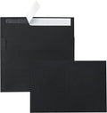 Silunkia 100 Packs Black Blank Flat Cards and Envelopes 5 x 7 Heavyweight Single Panel Cardstock and A7 Envelopes Self Seal for DIY Wedding Invitations, Party, Thank You Cards, Mailing