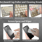 Cell Phone Camera Tablet Touch Screen Cleaner for iPhone Speaker, Hatstart Laptop Computer PC Keyboard Brush Cleaning kit for MacBook Airpods iPad MacBook, All in One Electronic Cleans Kits for Gamer