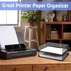 2 Pack Stackable Letter Tray, Wire Mesh Desk File Organizer Metal Desktop Paper Sorter Desk Tray Document Magazine Storage Basket for Home Office Supplies - Transverse Load, Black