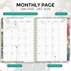 2026 Planner, Weekly and Monthly Planner, January 2026 - December 2026, 8.5" x 11" Agenda Planner with Monthly Tabs, Goal Setting & Time Management Organizer for Women & Men