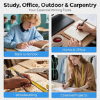 Nicpro 6PCS Weatherproof Mechanical Pencil Set, 3 PCS Art Mechanical Pencils 0.5 mm & 0.7 mm & 0.9 mm & 3 PCS 2mm Lead Holder (6B 4B 2B HB 2H 4H Colors) For Outdoor For Writing, Sketching Drawing