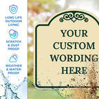 Custom Decorative Sign, Personalized Metal Sign for Business, Driveway, Home, Airbnb, Office Door Plaque, Ivory Sign, 18x18 Inches, ACM, Fade Resistant, Made in USA by Sigo Signs
