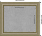 Amanti Art Silver Framed Magnetic Board 25x29 Medium Vision Board for use with Magnets, 100% Metal Sheet to Display Items as Office Decor or for Home Organization in mudroom, Kitchen or Kids Room