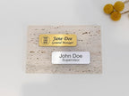 Custom Engraved ID Name Tag Badges Identification Personalized with Text & Logos, Metal Name for Clothing with Pin or Magnetic Backing Plates for Business and Employees (Only Text)