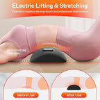 SUDAHIA 3-in-1 Electric Lumbar Support Pillow for Bed and Chair, Triple Fusion Back Massager with Heated, Vibration and Traction for Lower Back Pain Relief and Spine Support