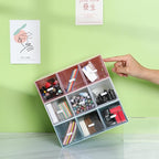 OSteed Desktop Drawers, Desk Organizer with 3 Drawers, Stackable Plastic Storage Box for Home Collection, Cosmetics, Jewelry, Office Supplies (1 Tall Layer, Pink)