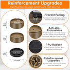 Furniture Risers Bed Risers Heavy Duty 1 inch, 2 inch, 3 inch, 4 inch Round Adjustable Bed Lifts Riser for Desk Legs Table Couch Sofa Chair Refrigerator Washing Machine (1+1 Inch, Brown, 4 Pack )