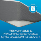 Kolbs Bed Wedge Pillow for Sleep Apnea, FSA Eligible Acid Reflux, and Back Pain Relief, with Chic Jacquard Cover - Headboard Wedges for Sleeping (Standard Width 7.5" Height)