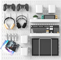 MULSAME Pegboard Combination Kit, 25.2" x 25.2" Wall Mounted Storage Set with 4 Pegboards & 20 Accessories Hanging, Peg Boards Organizer